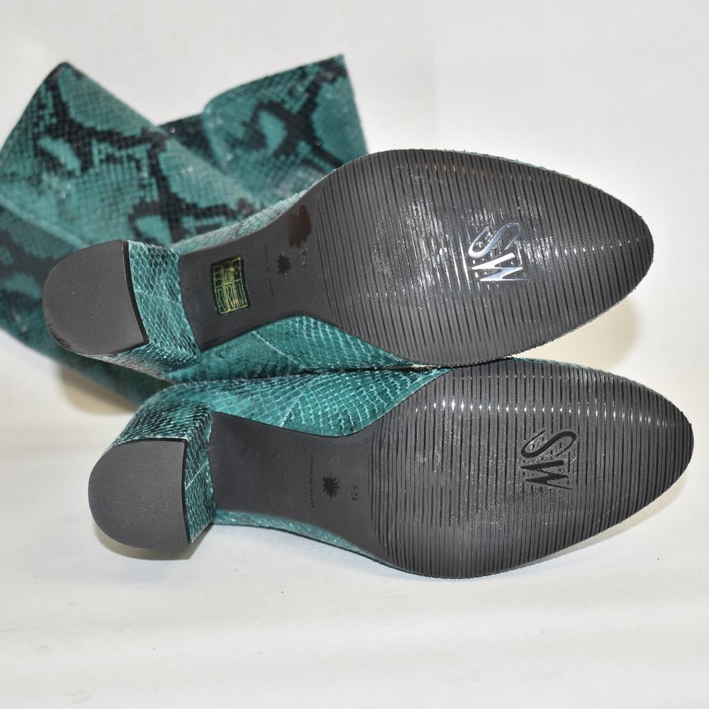 $850 Stuart Weitzman Livia 80 Emerald Python Prin… - image 6